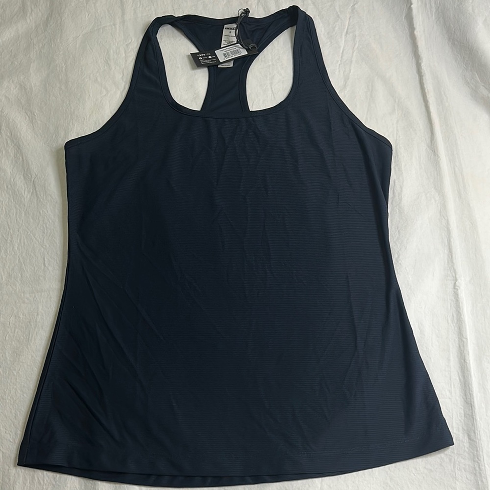 LSKD Women's AeroFLX+ Seamless Tank, Navy, Size Small
